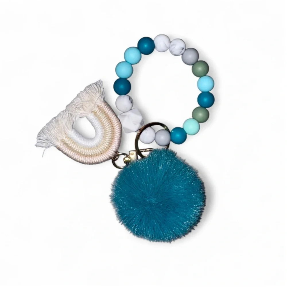 Saltwater Serenity Women’s Silicone Beaded Keychain
